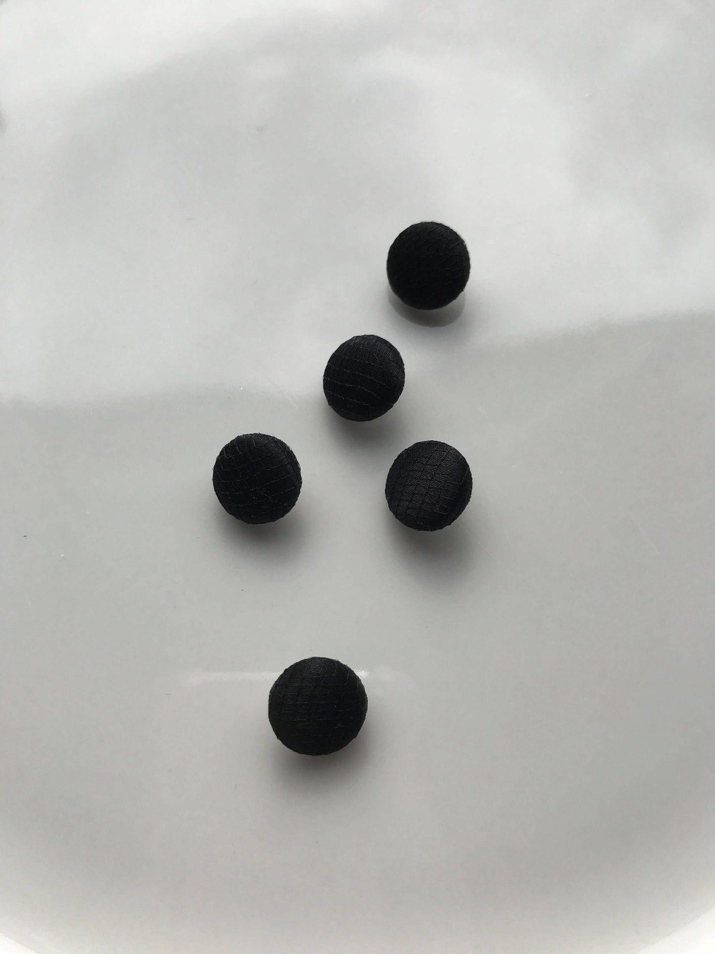 Tulle Covered Black Wedding Dress Buttons 100% Silk Satin Bridal Buttons Silk Charmeuse