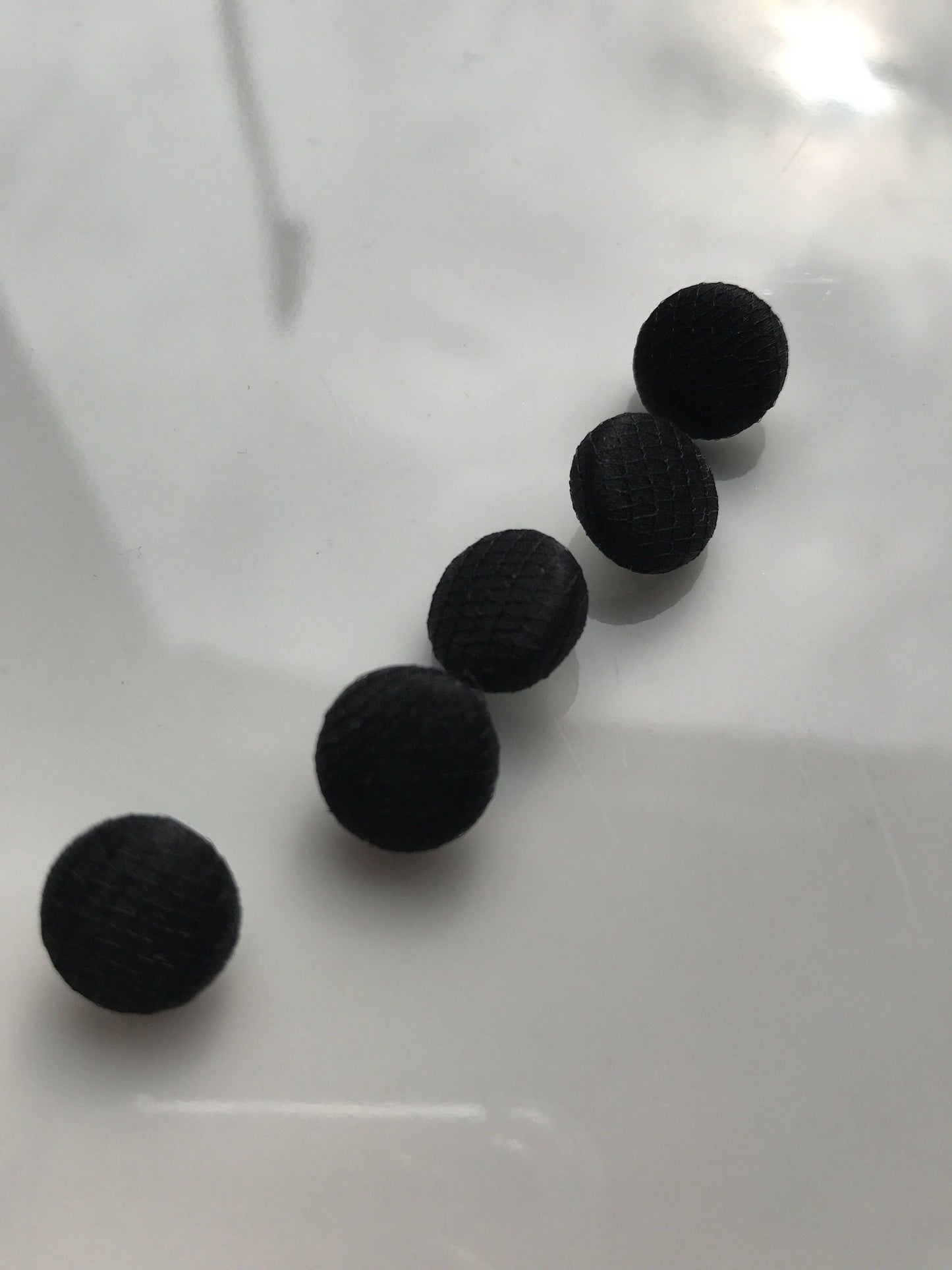Tulle Covered Black Wedding Dress Buttons 100% Silk Satin Bridal Buttons Silk Charmeuse