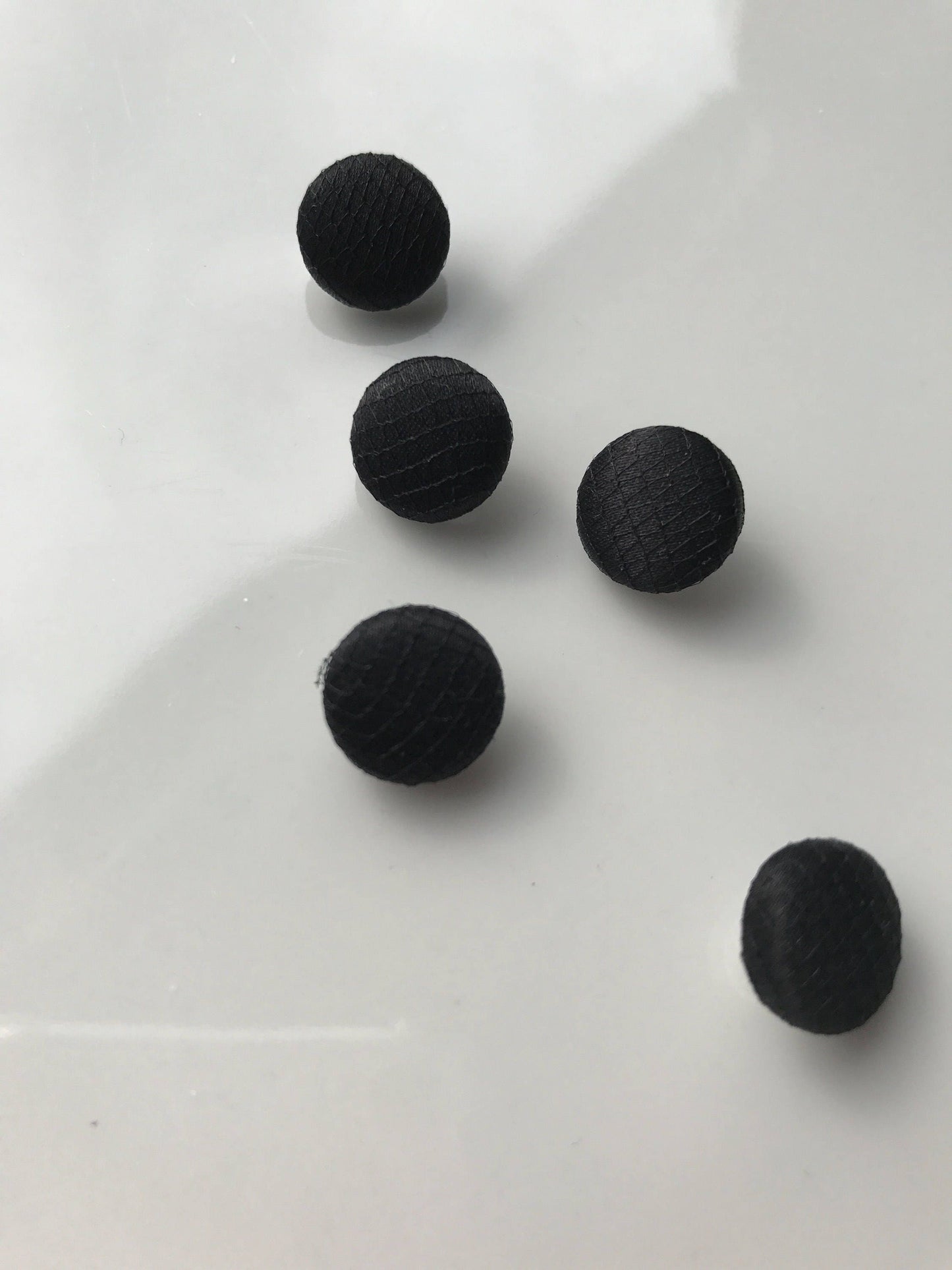 Tulle Covered Black Wedding Dress Buttons 100% Silk Satin Bridal Buttons Silk Charmeuse