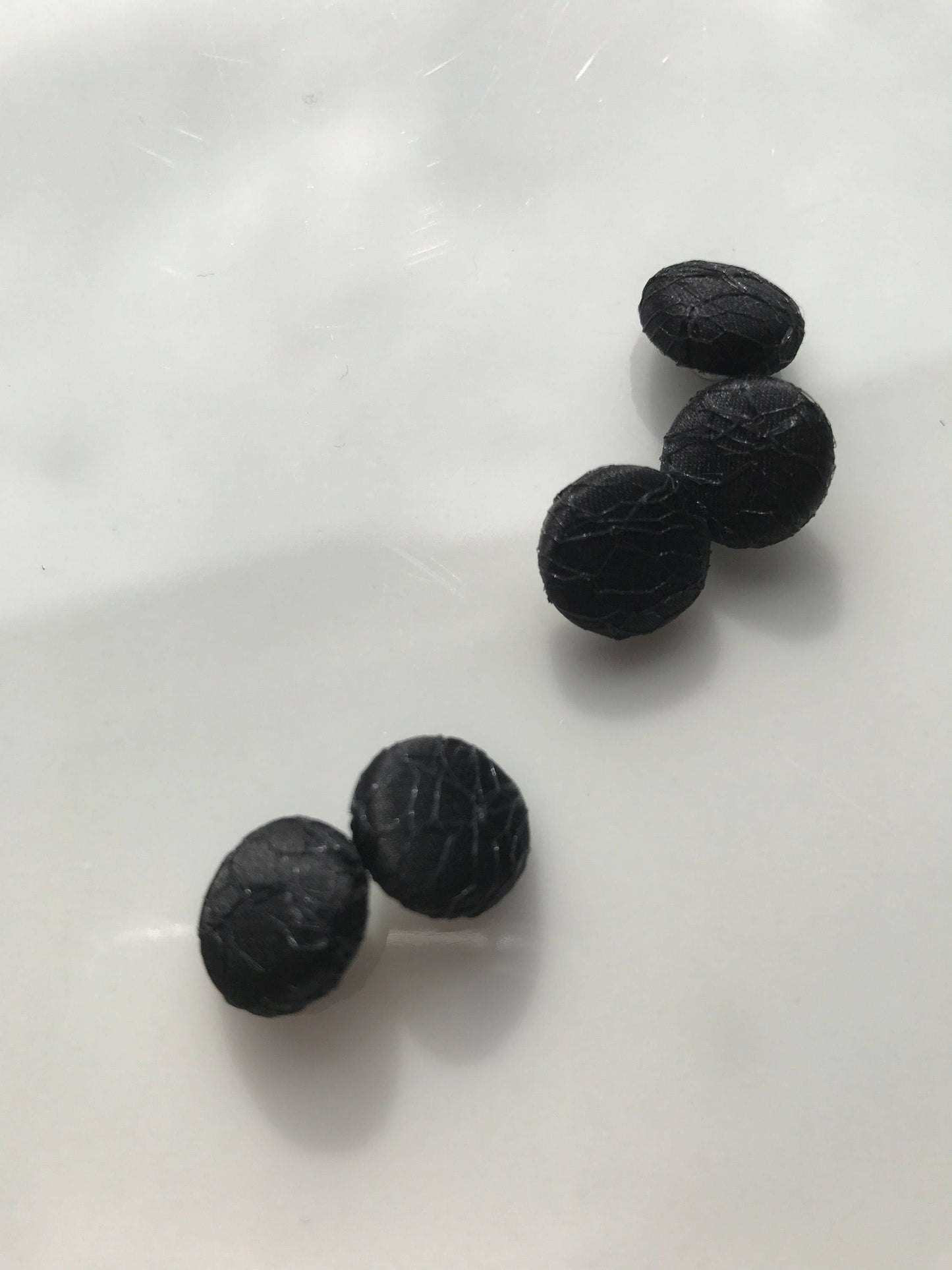 Lace Covered Black Wedding Dress Buttons Silk Satin Bridal Buttons Silk Charmeuse