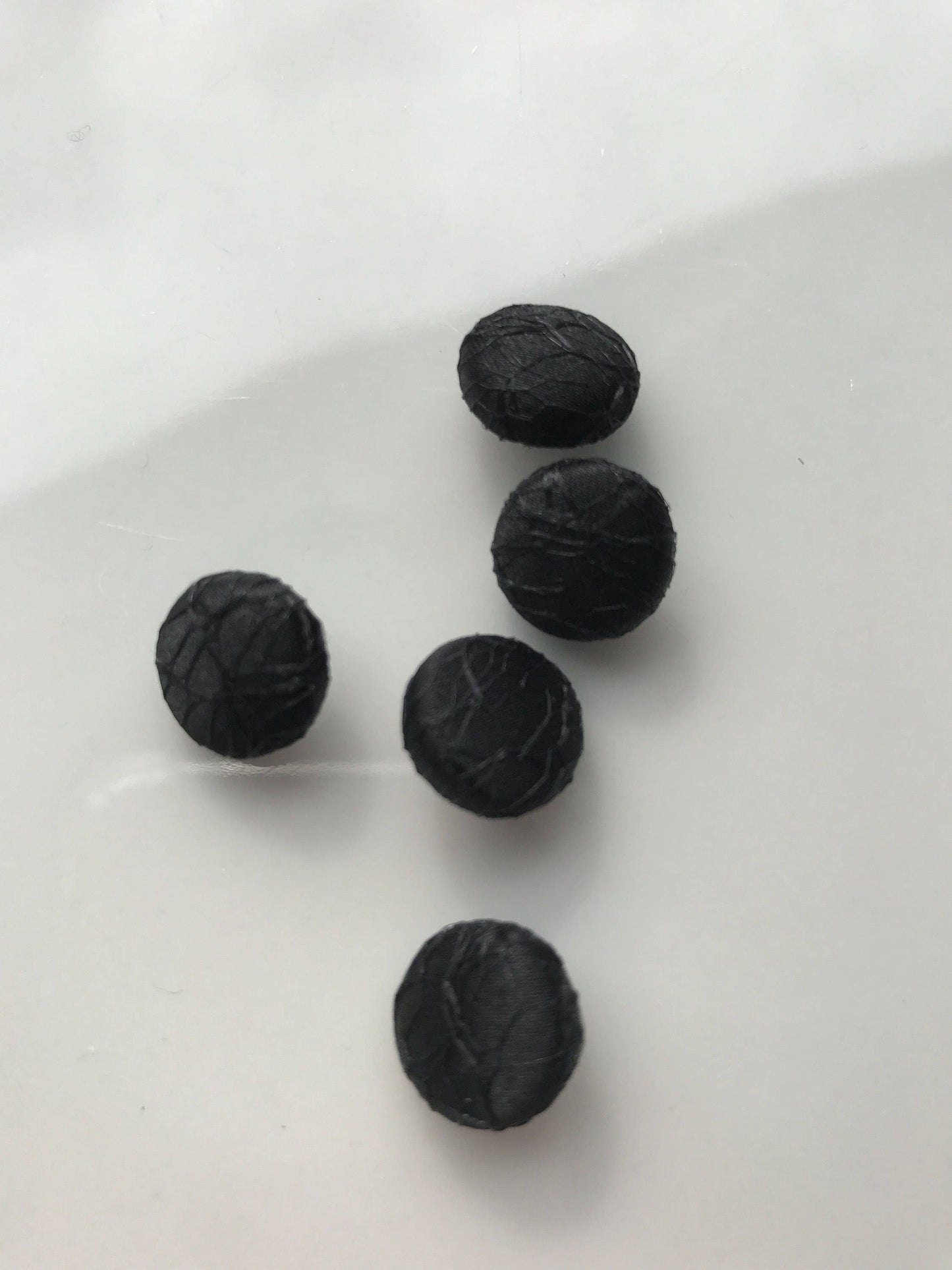 Lace Covered Black Wedding Dress Buttons Silk Satin Bridal Buttons Silk Charmeuse