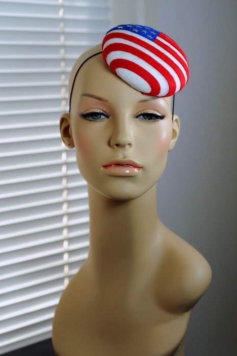 Stars and Stripes Mini Hat Fascinator Flag USA US United States