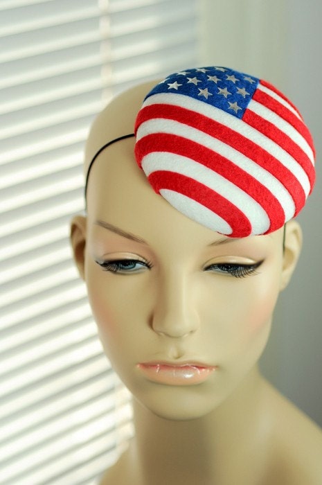 Stars and Stripes Mini Hat Fascinator Flag USA US United States