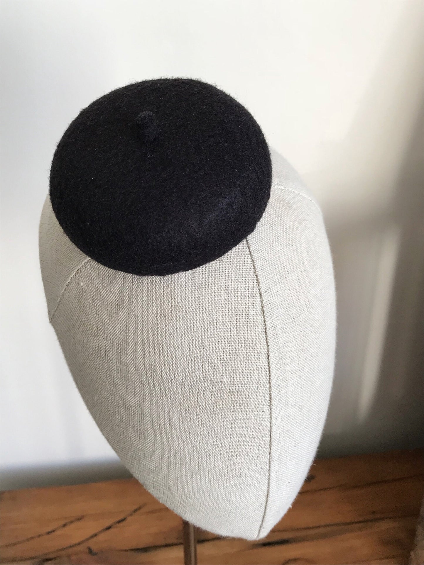 Black Mini French Beret Cocktail Hat Fascinator
