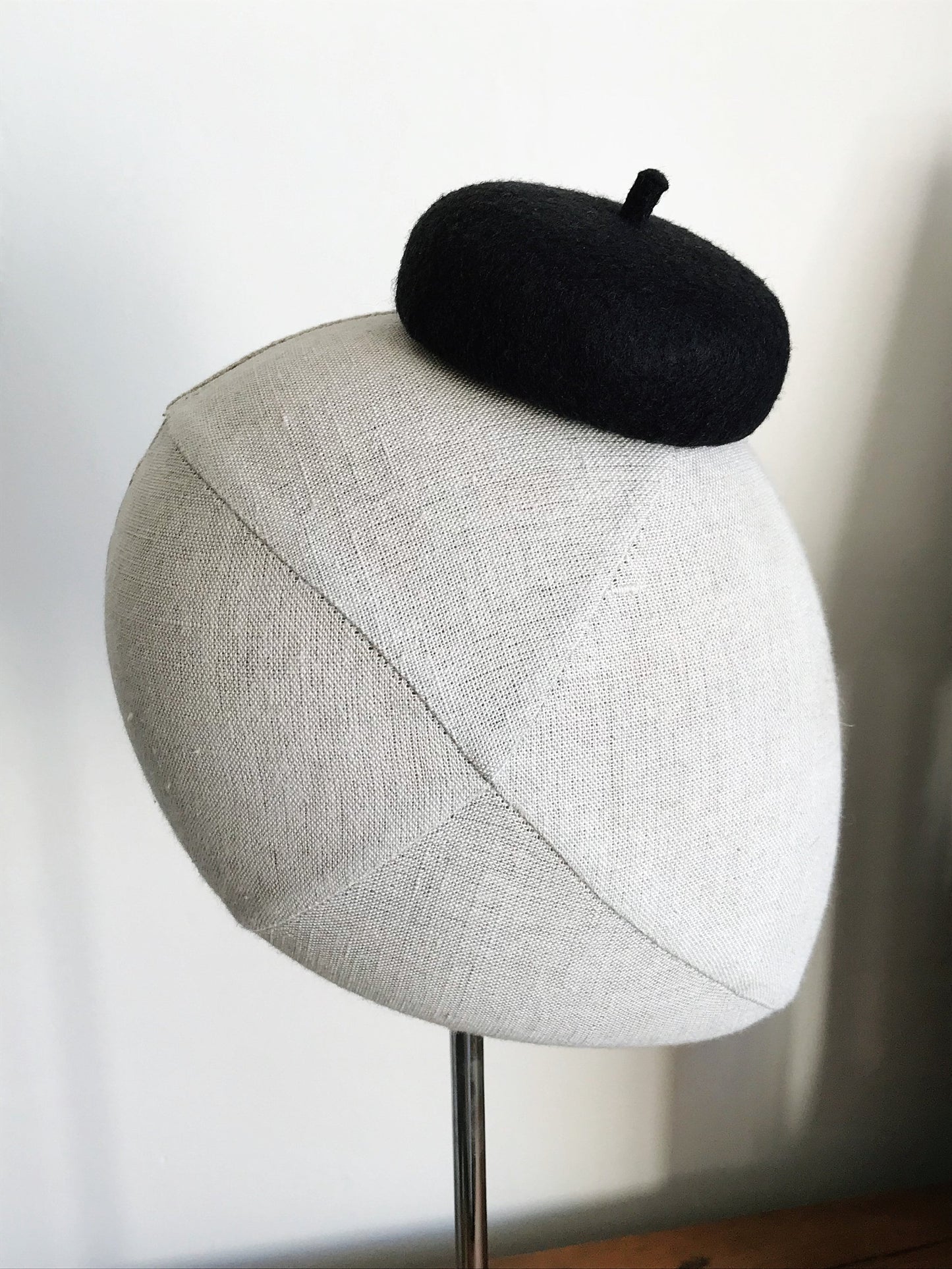 Black Mini French Beret Cocktail Hat Fascinator