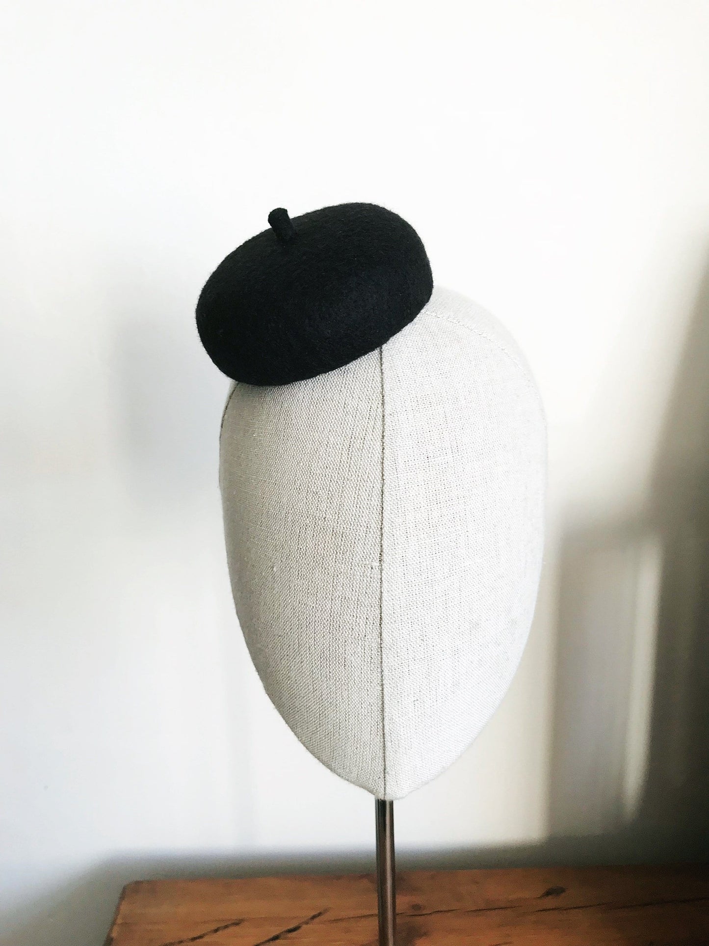 Black Mini French Beret Cocktail Hat Fascinator
