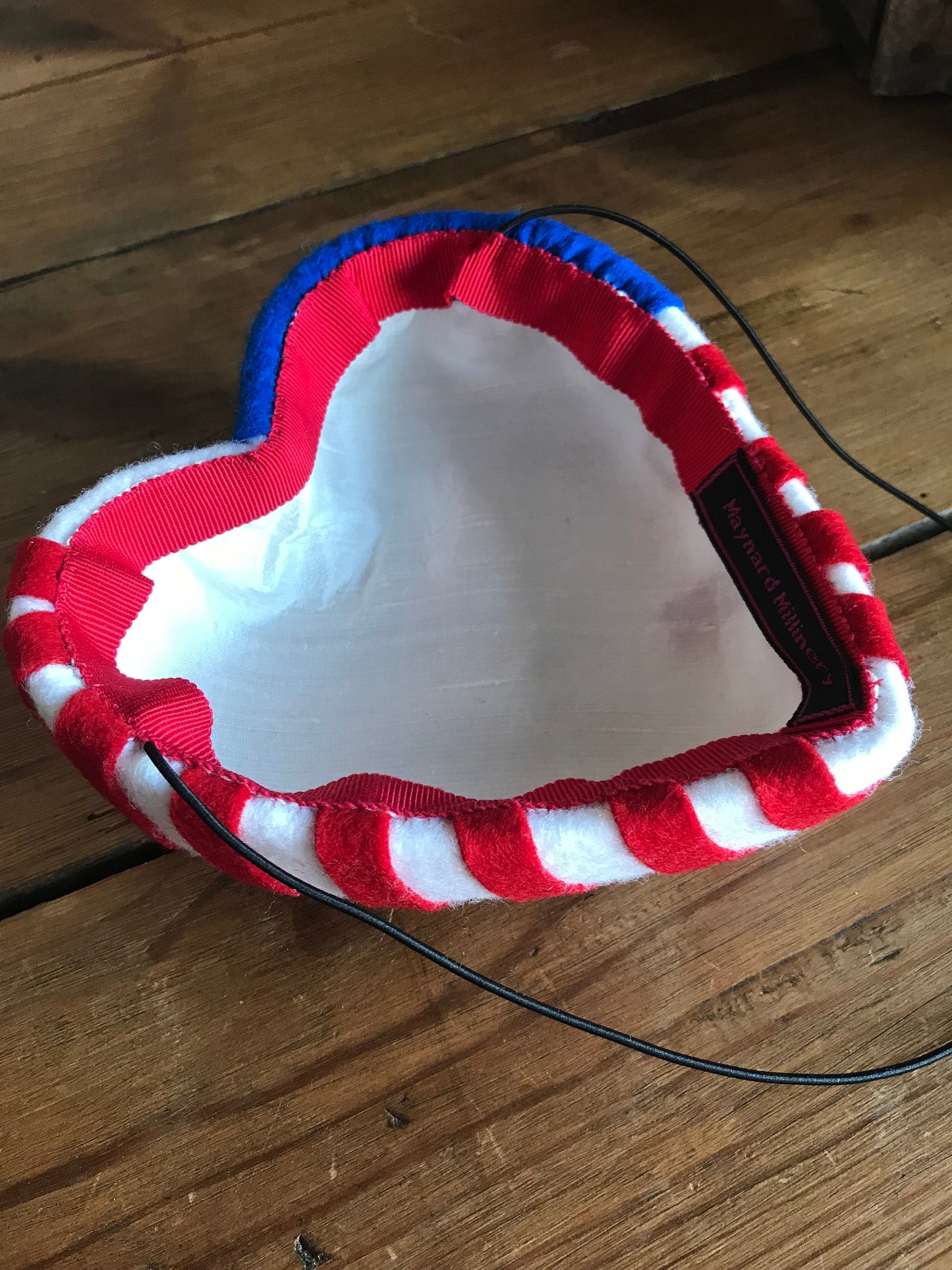 Stars and Stripes Heart Cocktail Hat Fascinator Mini Hat Flag Hat USA Americana
