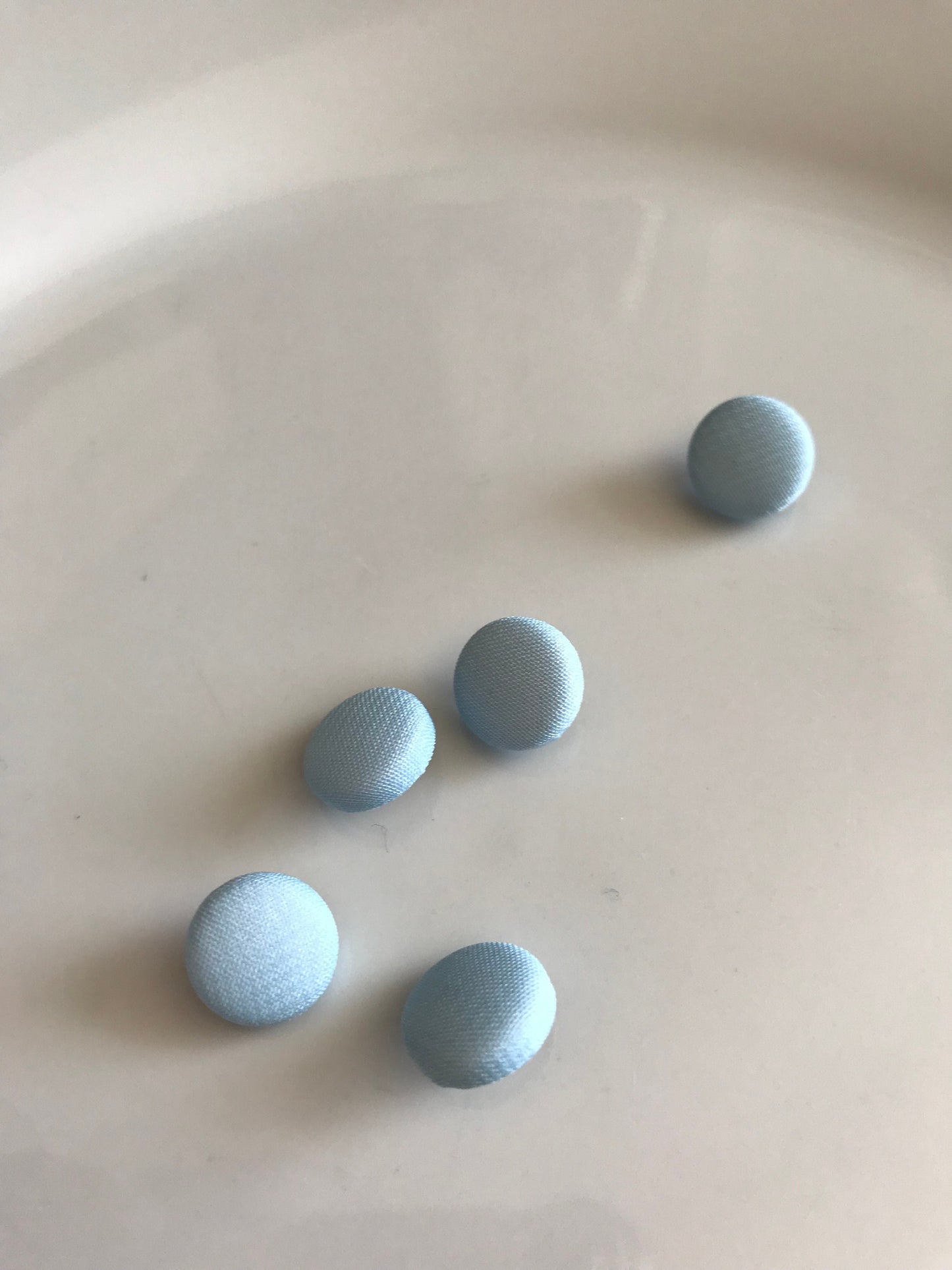 Chiffon Covered Pale Blue Wedding Dress Buttons Silk Satin Bridal Buttons Silk Charmeuse