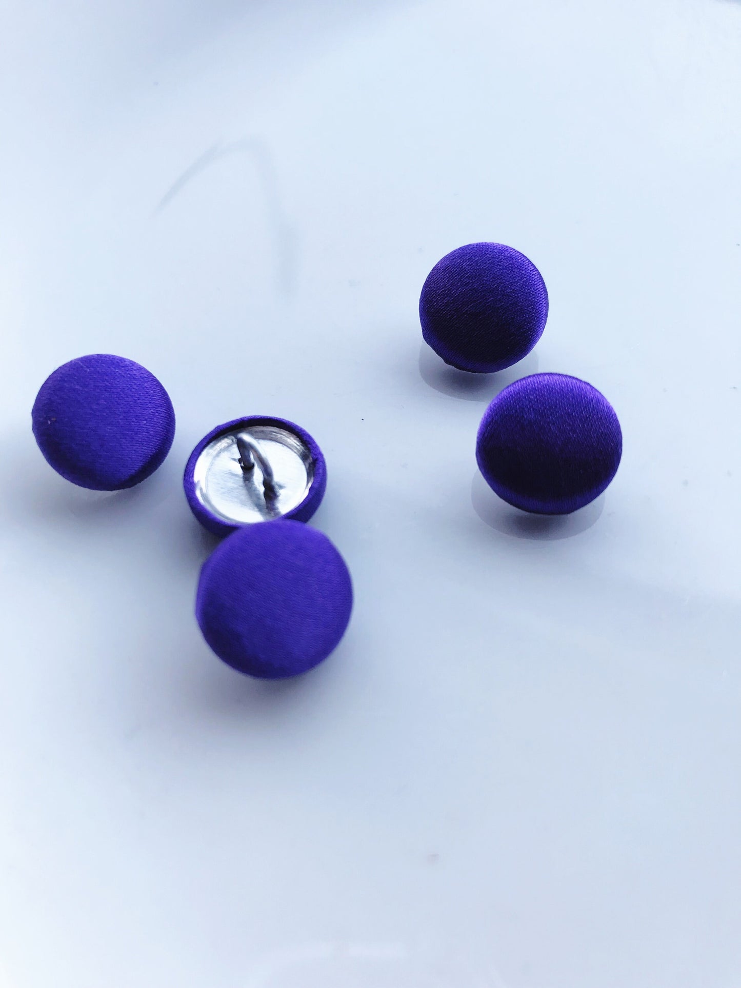 Violet Purple Wedding Dress Buttons Silk Satin Bridal Buttons Silk Charmeuse
