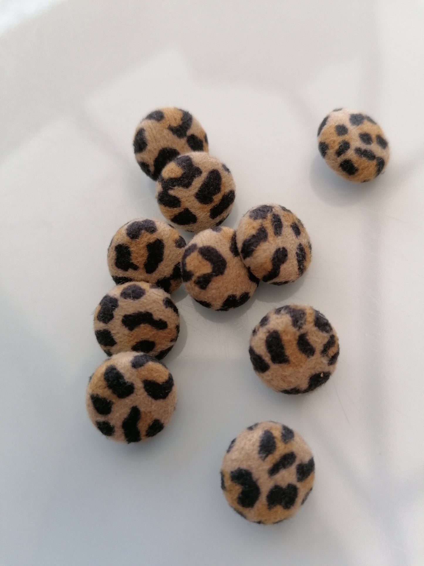 Leopard Print Wedding Dress Buttons Faux Suede Bridal Buttons Animal Print Alternative Bride