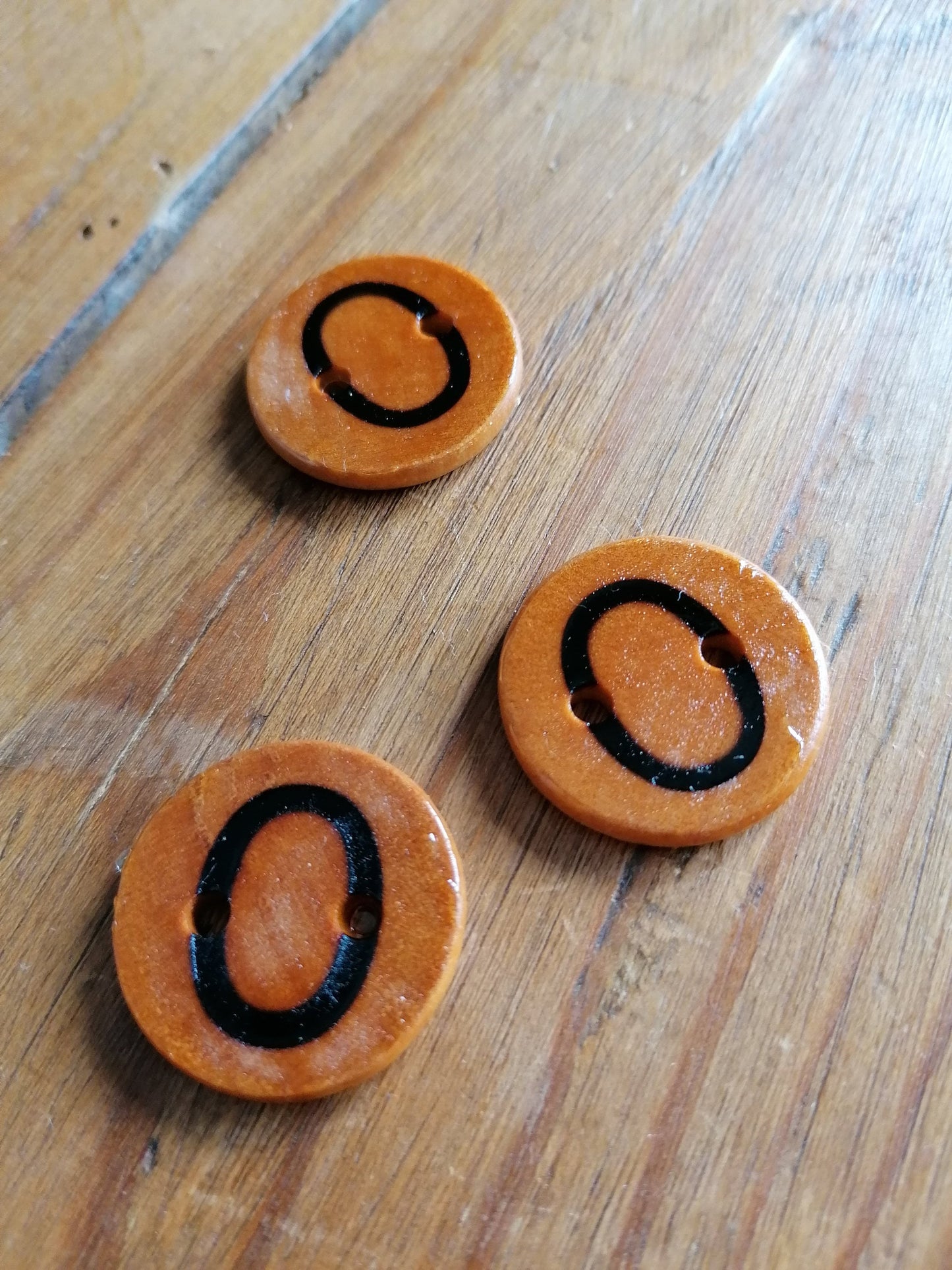 Wooden Letter O Buttons Upper Case Alphabet Capital