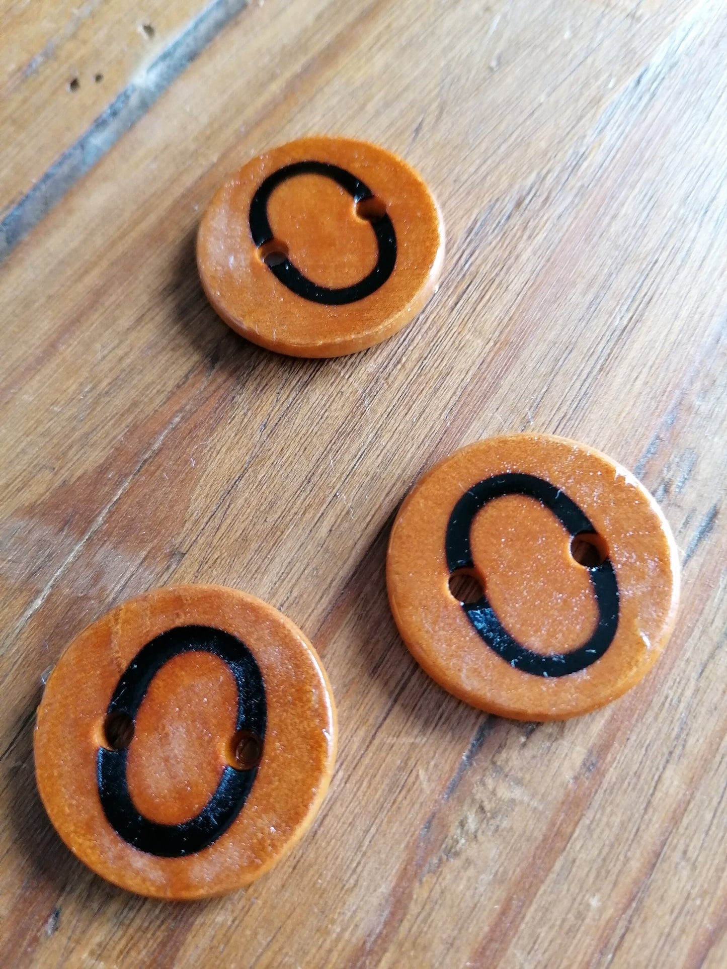 Wooden Letter O Buttons Upper Case Alphabet Capital
