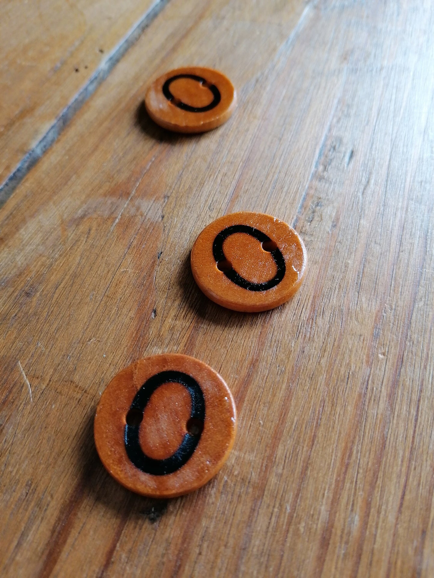 Wooden Letter O Buttons Upper Case Alphabet Capital