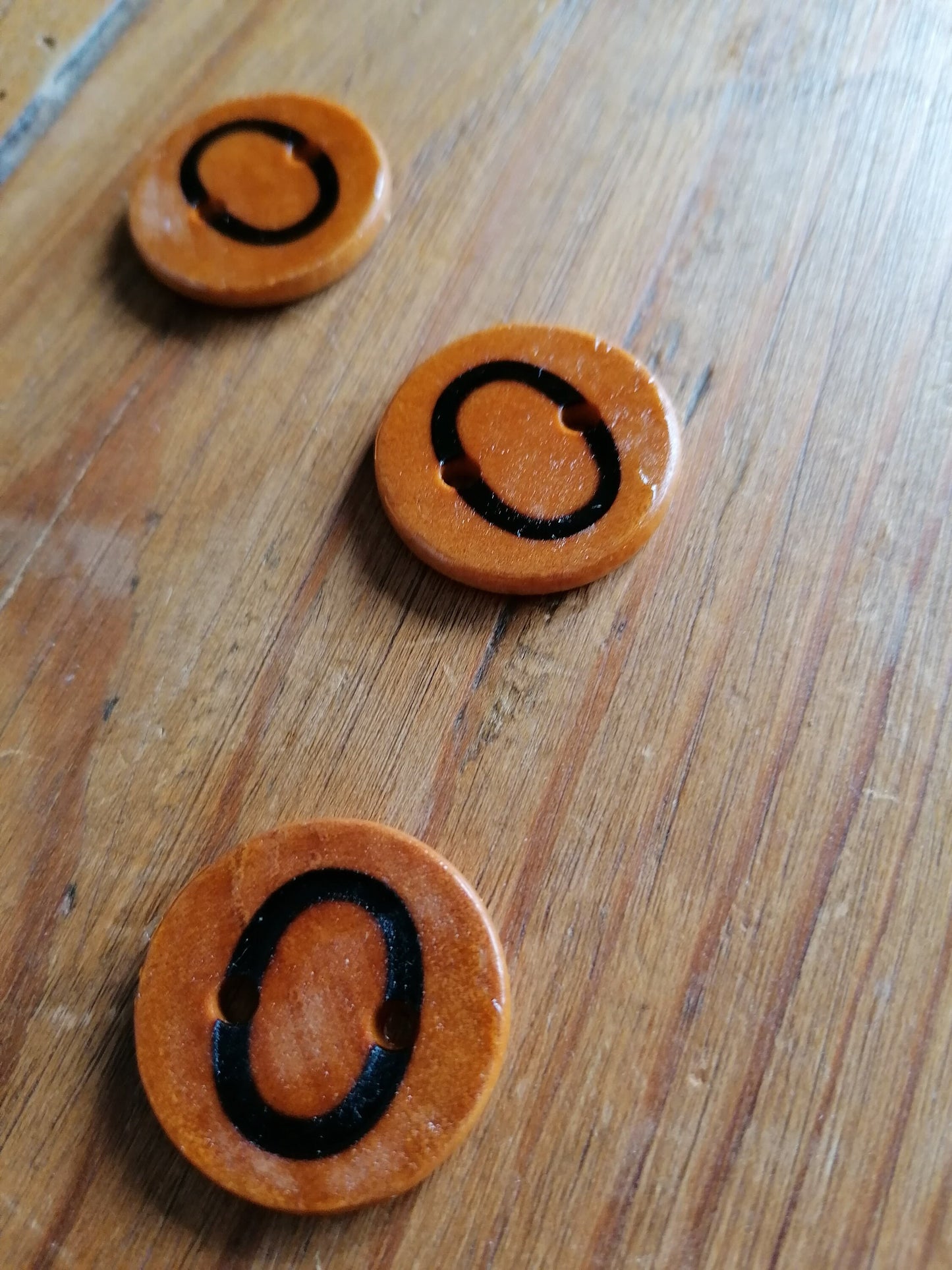 Wooden Letter O Buttons Upper Case Alphabet Capital