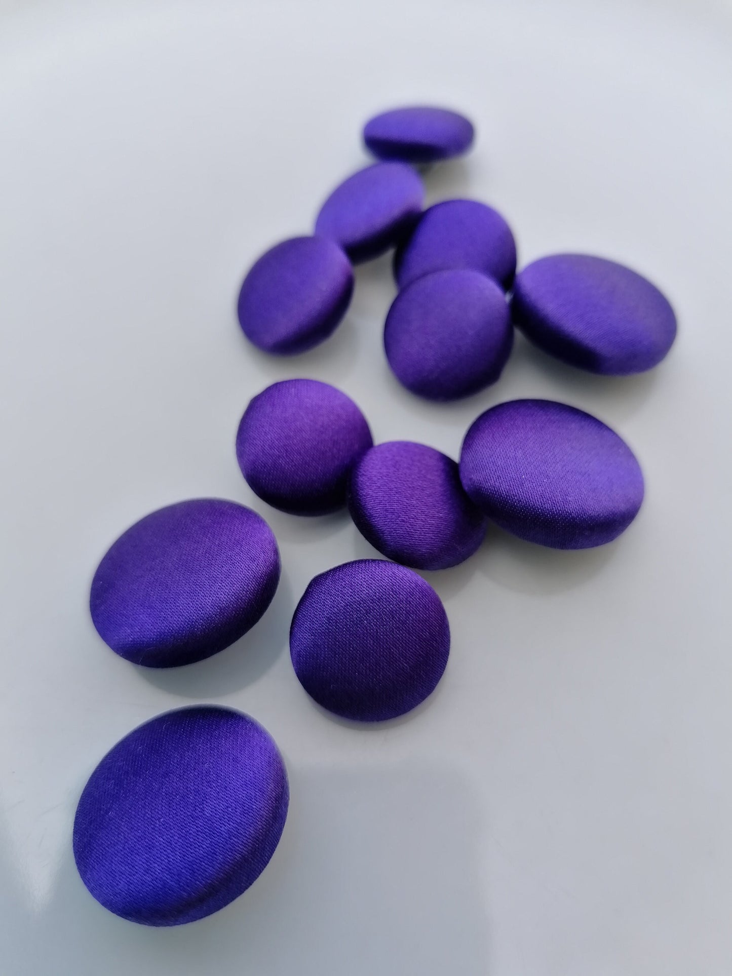Purple Silk Satin Tuxedo Buttons Violet Silk Charmeuse Mens Suit Jacket and Sleeve Buttons Set
