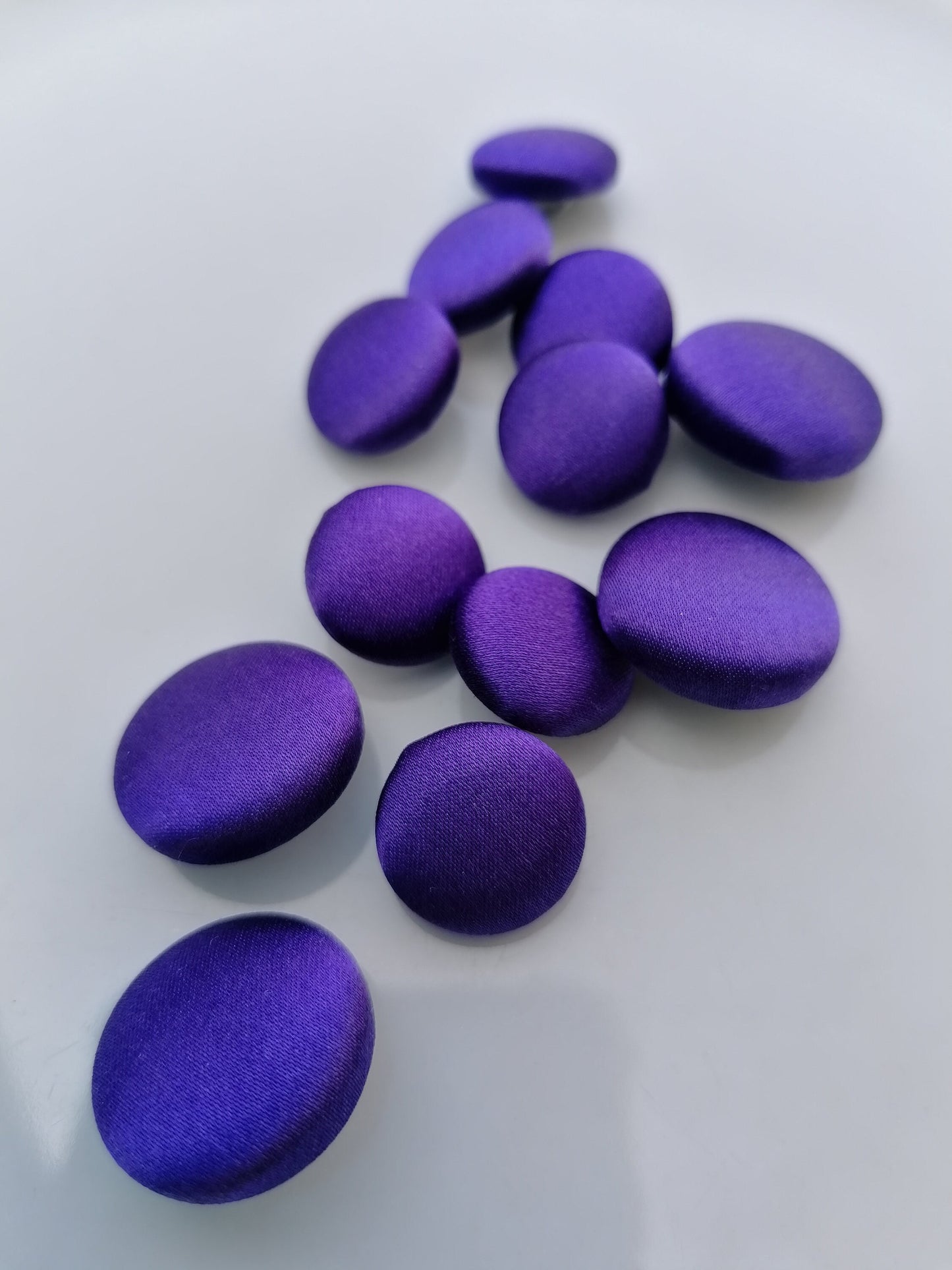 Purple Silk Satin Tuxedo Buttons Violet Silk Charmeuse Mens Suit Jacket and Sleeve Buttons Set
