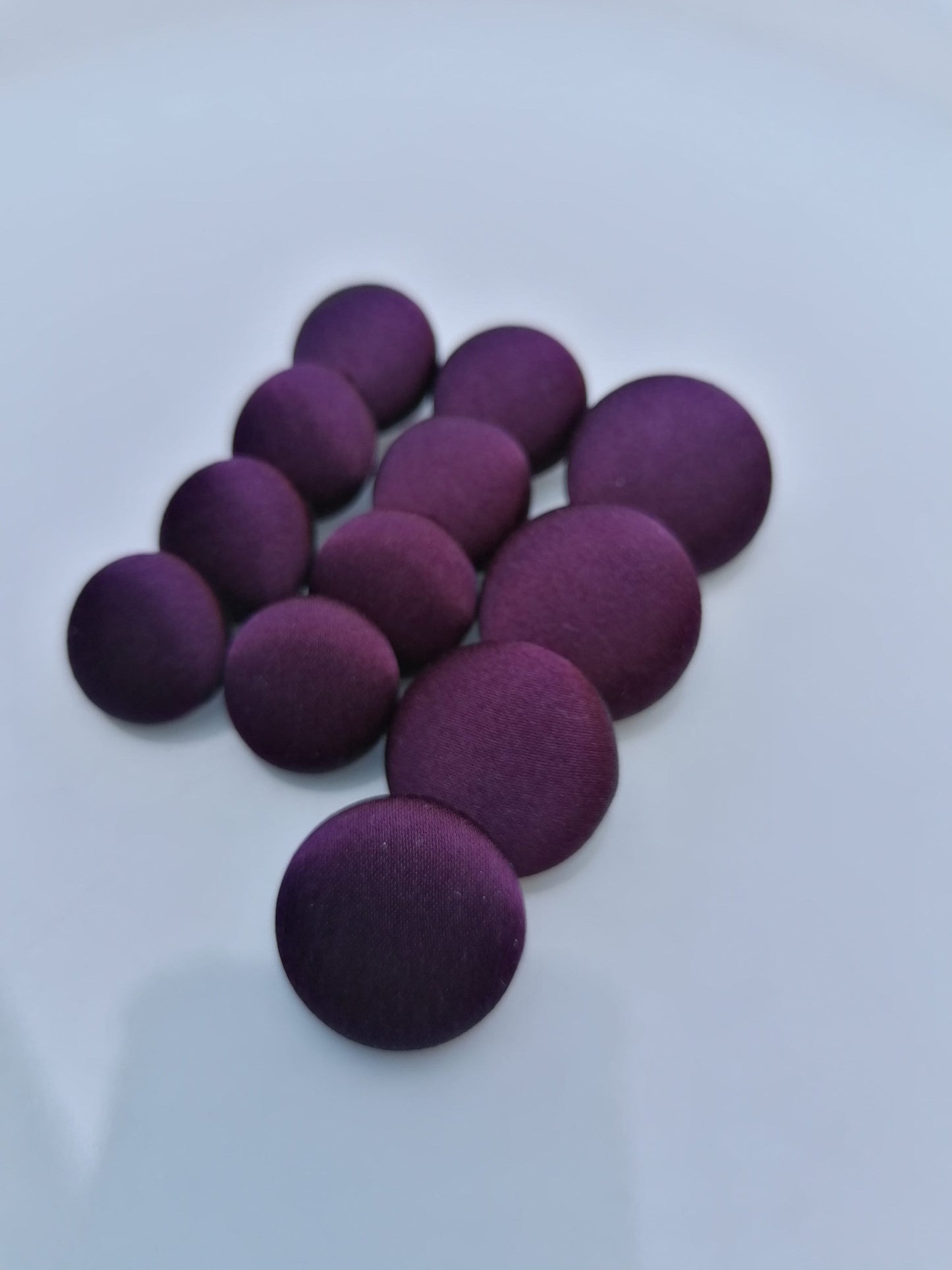 Plum Purple Silk Satin Tuxedo Buttons Silk Charmeuse Mens Suit Jacket and Sleeve Buttons Set