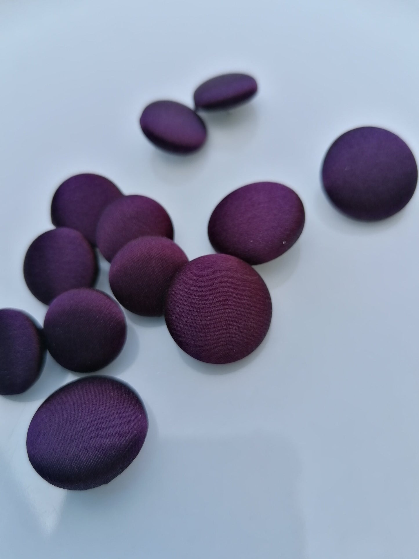 Plum Purple Silk Satin Tuxedo Buttons Silk Charmeuse Mens Suit Jacket and Sleeve Buttons Set