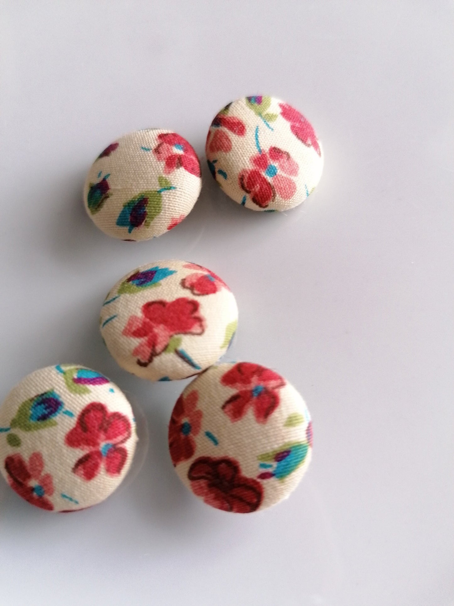 Handmade Ditsy Floral Print Fabric Covered Buttons