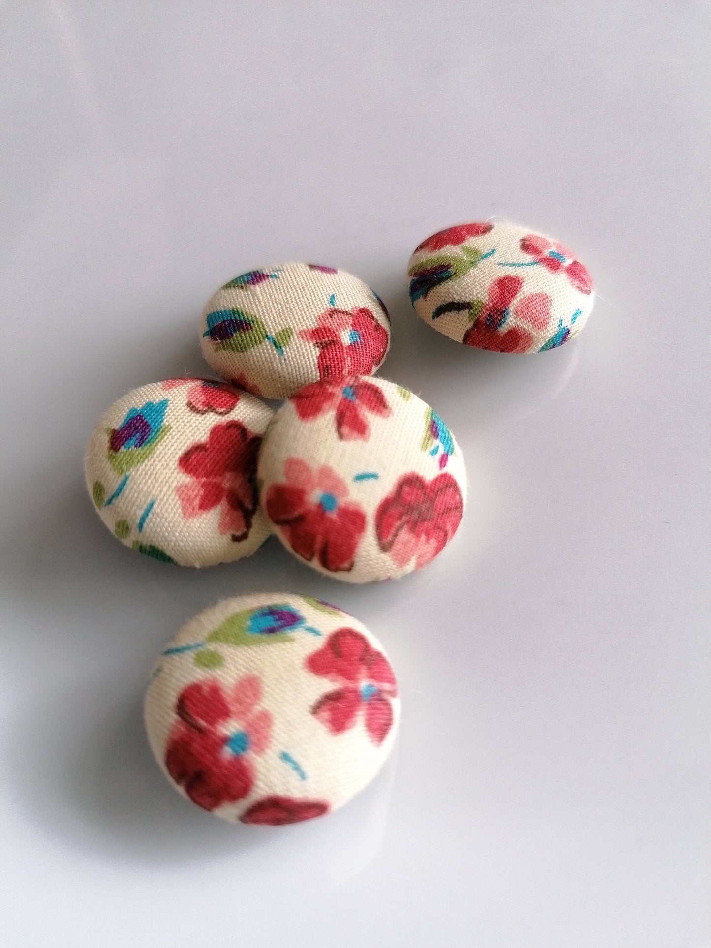Handmade Ditsy Floral Print Fabric Covered Buttons
