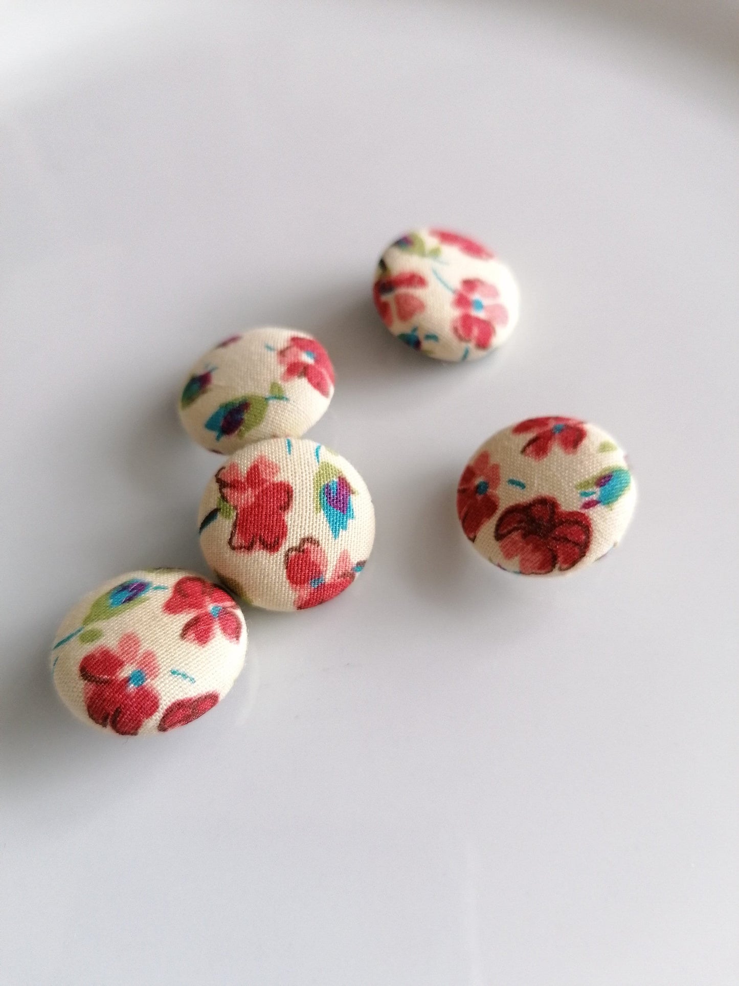 Handmade Ditsy Floral Print Fabric Covered Buttons