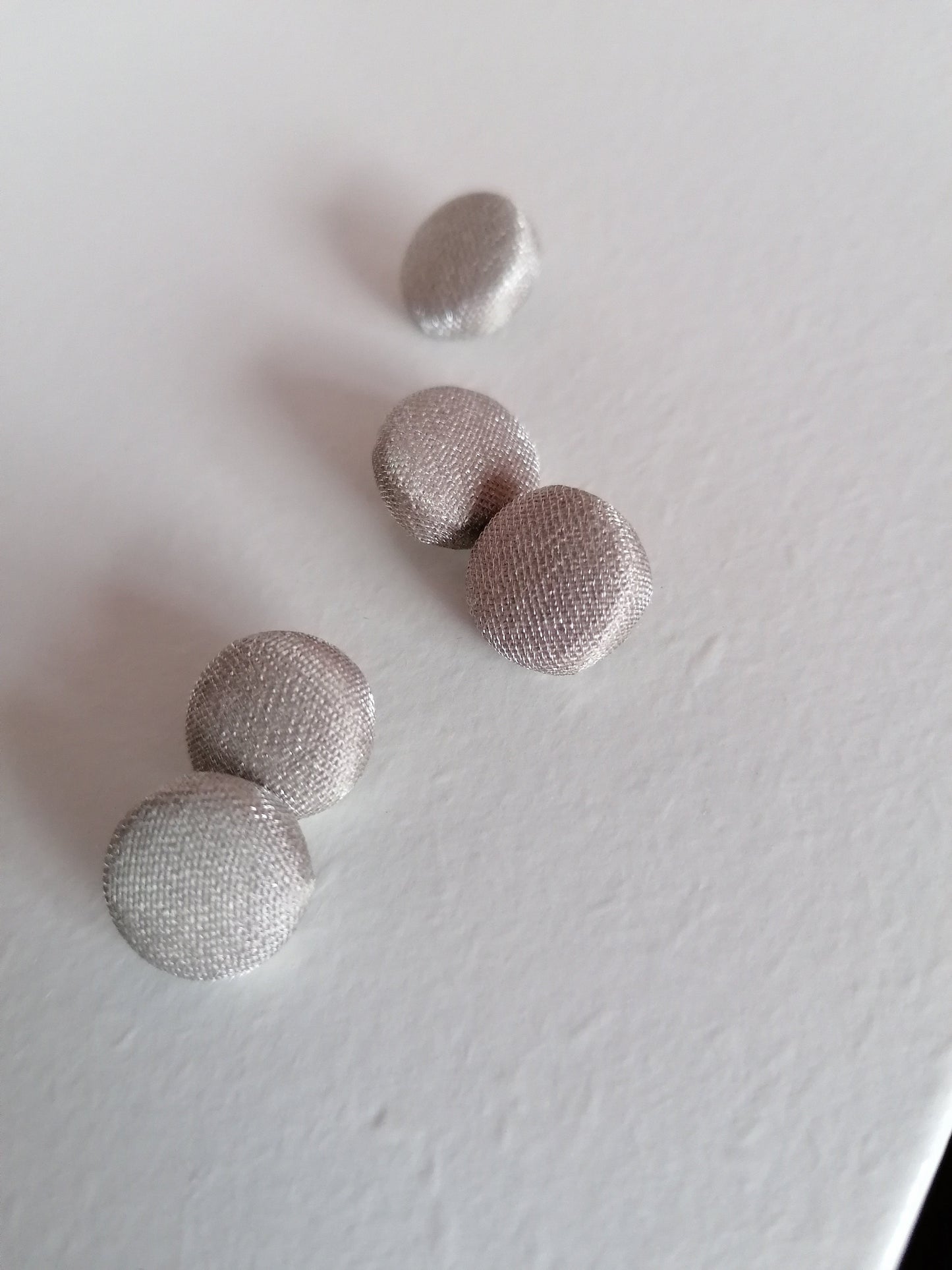 Silver Taupe Crepe Wedding Dress Buttons Metallic Bridal Buttons Limited Edition