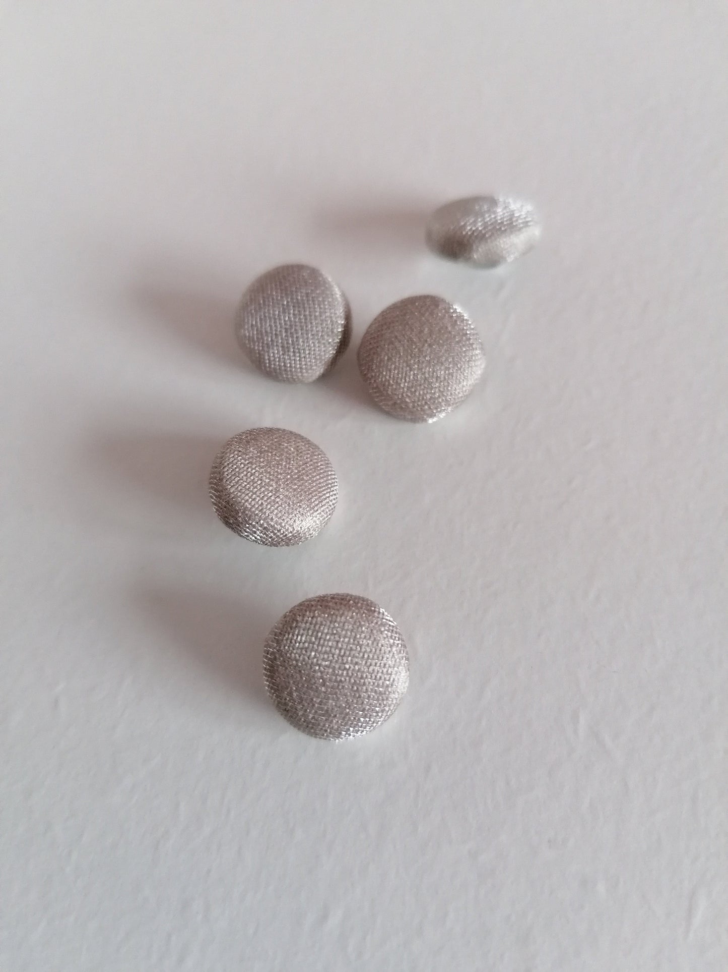 Silver Taupe Crepe Wedding Dress Buttons Metallic Bridal Buttons Limited Edition