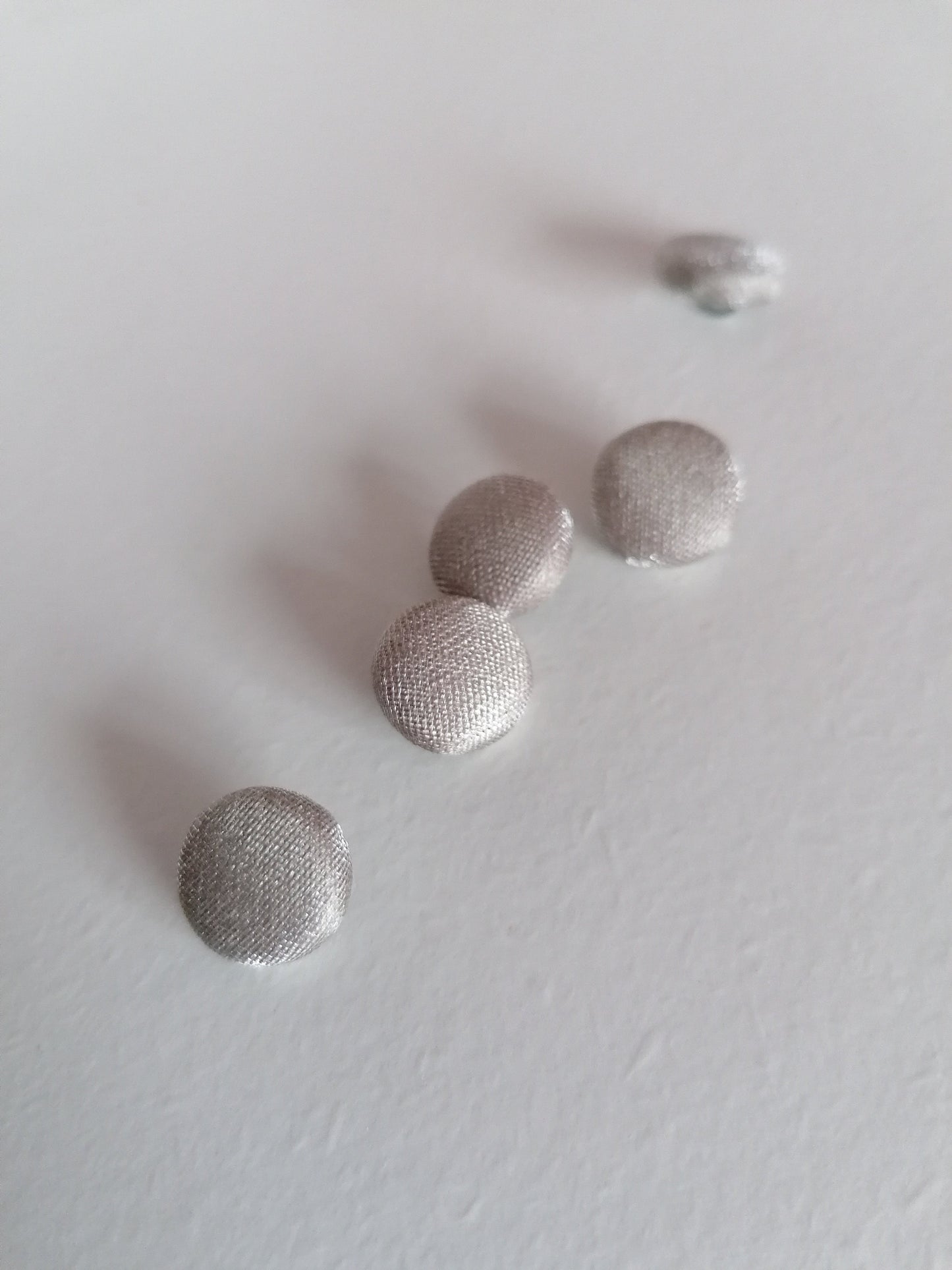 Silver Taupe Crepe Wedding Dress Buttons Metallic Bridal Buttons Limited Edition
