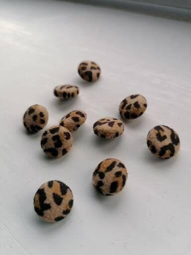 Leopard Print Wedding Dress Buttons Faux Suede Bridal Buttons Animal Print Alternative Bride