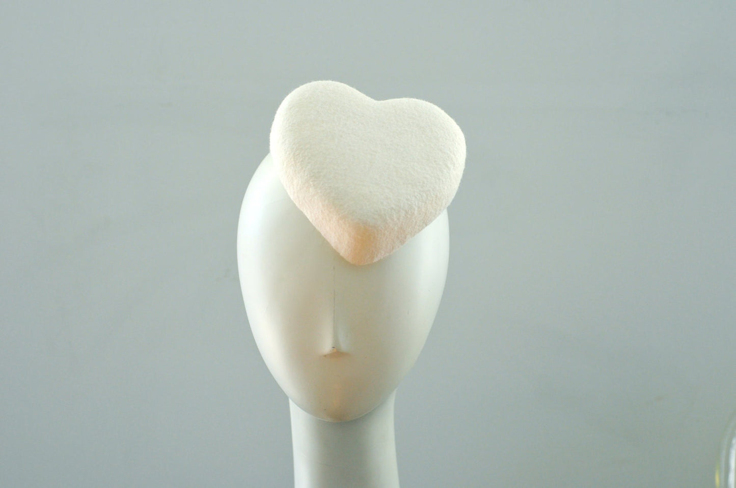 White Heart Cocktail Hat Fascinator Mini Love Hearts Millinery Collection