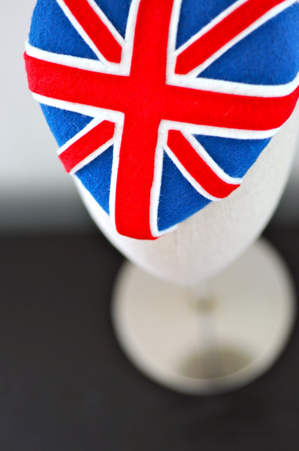 Union Jack Heart Cocktail Hat Fascinator Mini Hat Flag Hat UK GB