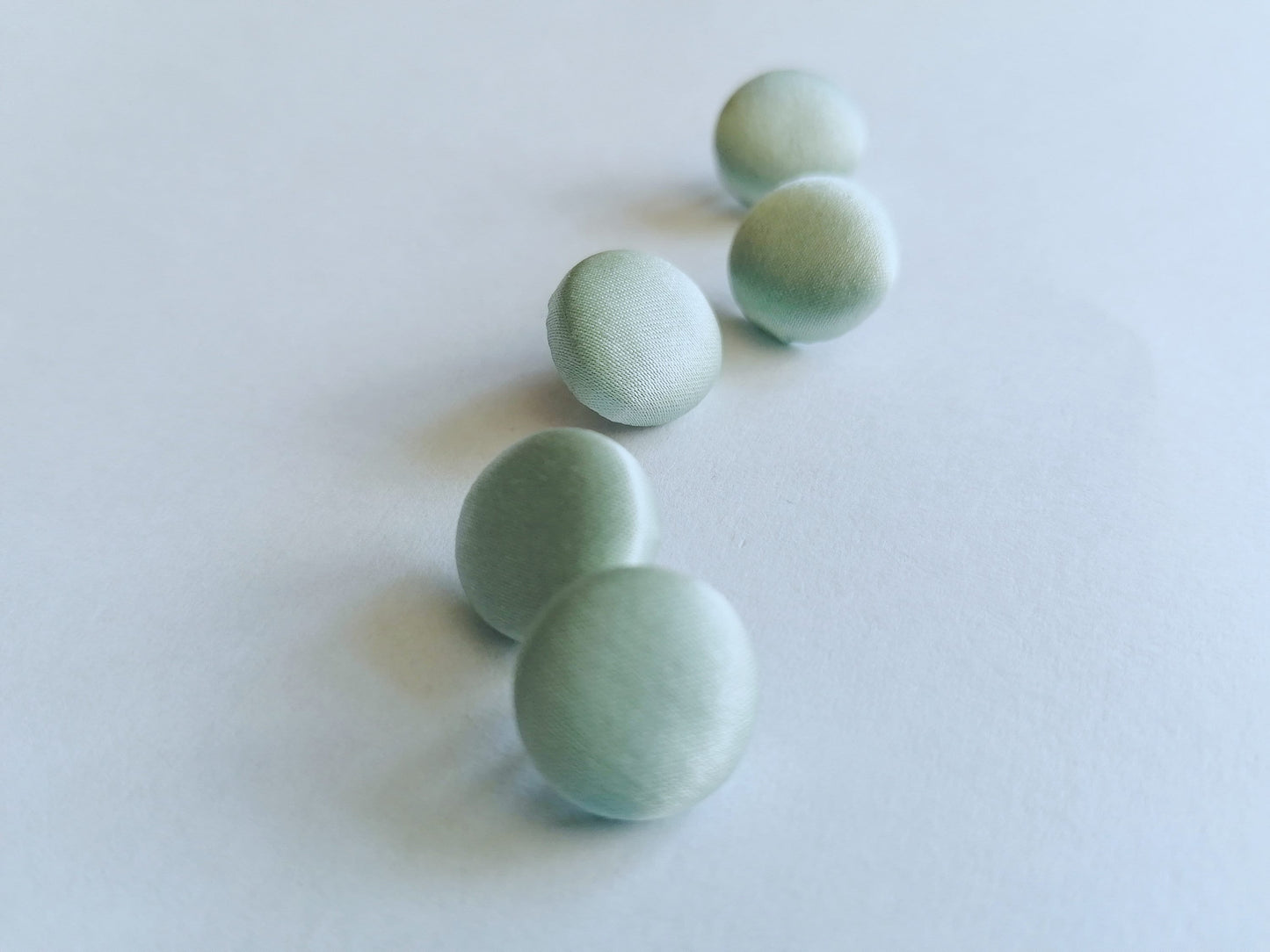 Duck Egg Wedding Dress Buttons 100% Silk Satin Bridal Buttons Blue Green Silk Charmeuse