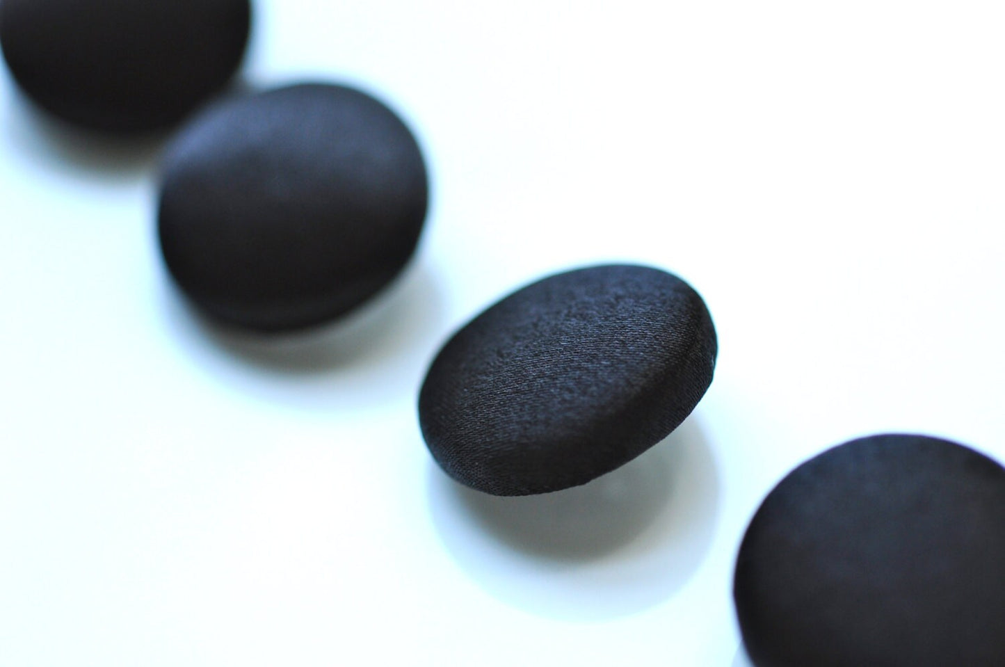 Black Silk Satin Tuxedo Buttons Silk Charmeuse Mens Suit Buttons