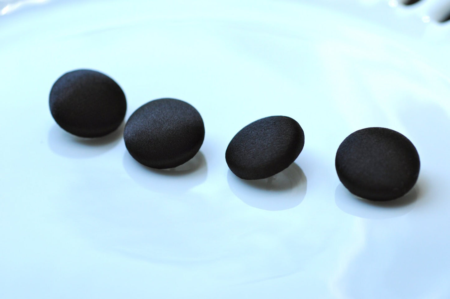 Black Silk Satin Tuxedo Buttons Silk Charmeuse Mens Suit Buttons