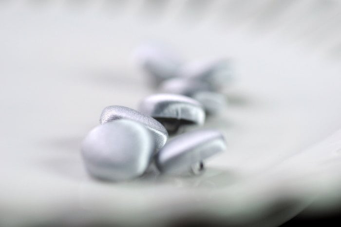 Silver Grey Wedding Dress Buttons 100% Silk Satin Bridal Buttons Silk Charmeuse
