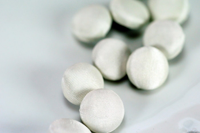 Ivory Taffeta Bridal Buttons