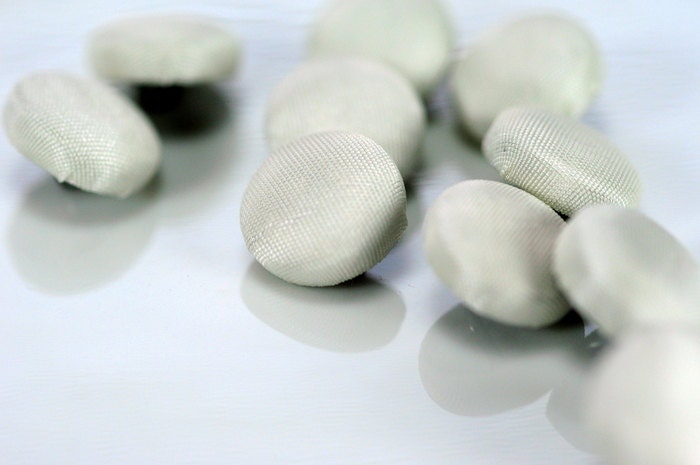Ivory Taffeta Bridal Buttons