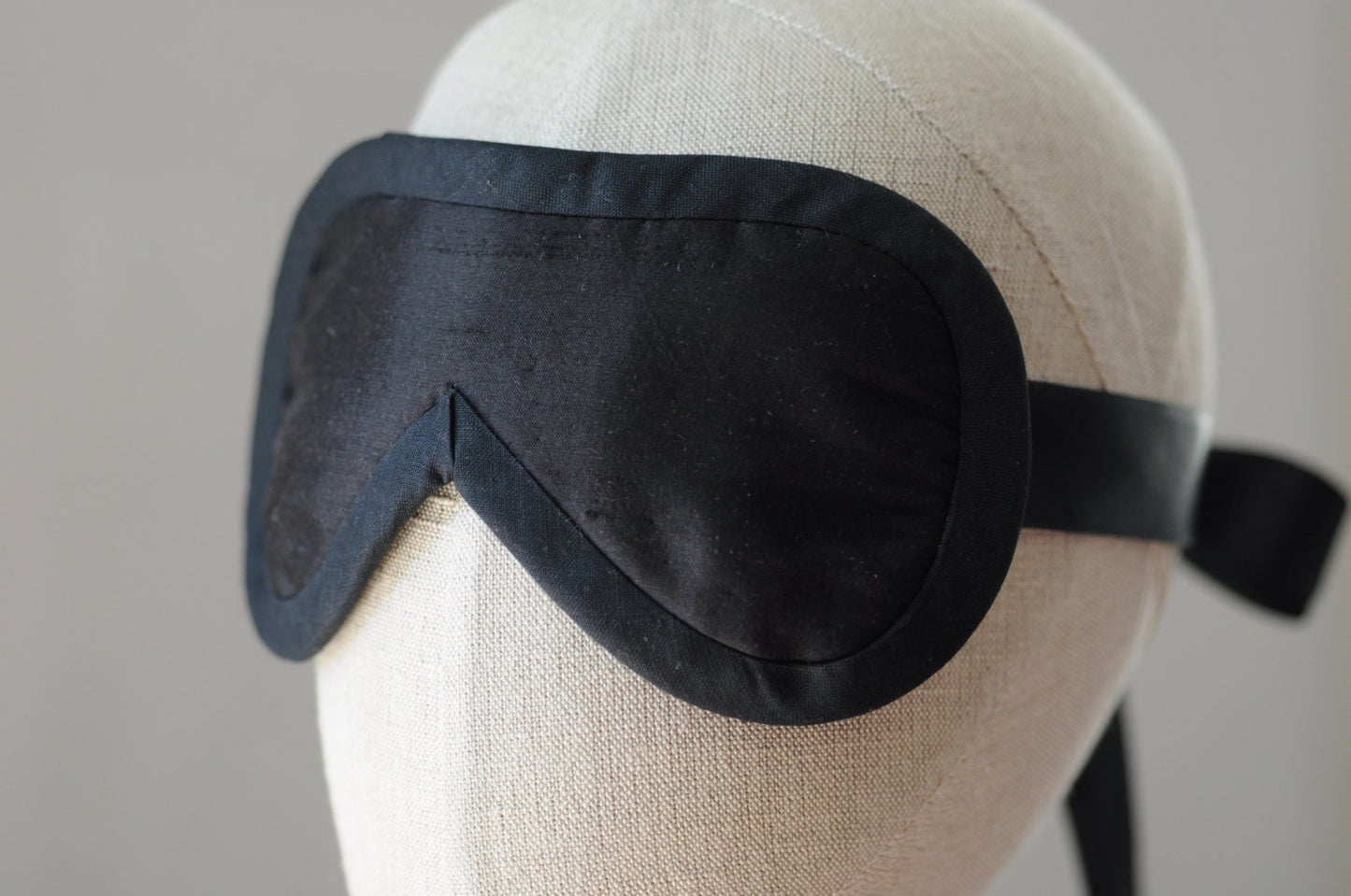 Simply Black Eye Mask Silk Boudoir Blindfold Eyemask Sleep