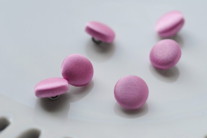 Pink Wedding Dress Buttons 100% Silk Satin Bridal Buttons Silk Charmeuse