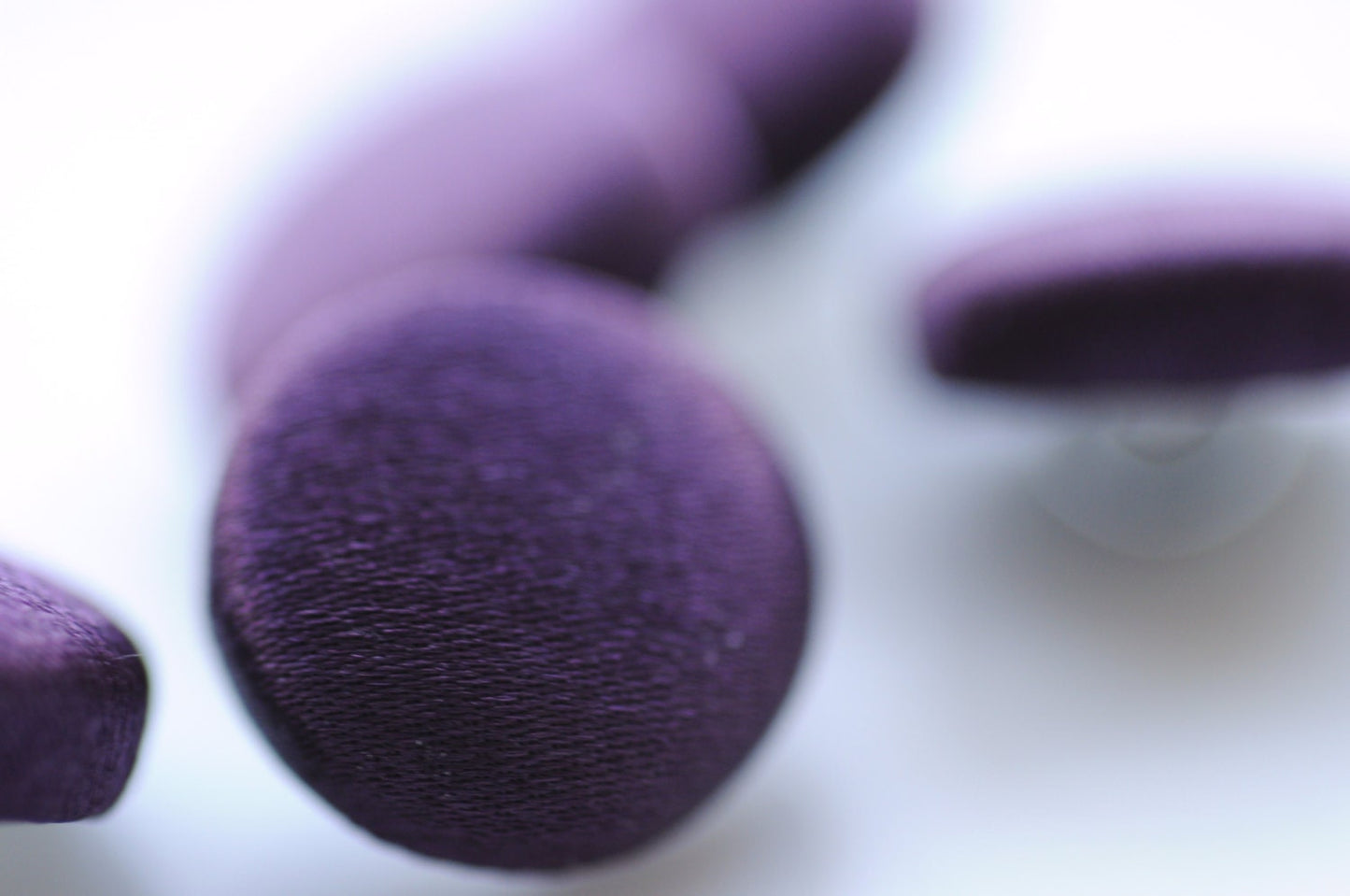 Plum Purple Wedding Dress Buttons 100% Silk Satin Bridal Buttons Eggplant Silk Charmeuse