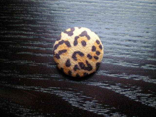 Handmade Leopard Print Faux Suede Fabric Covered Buttons