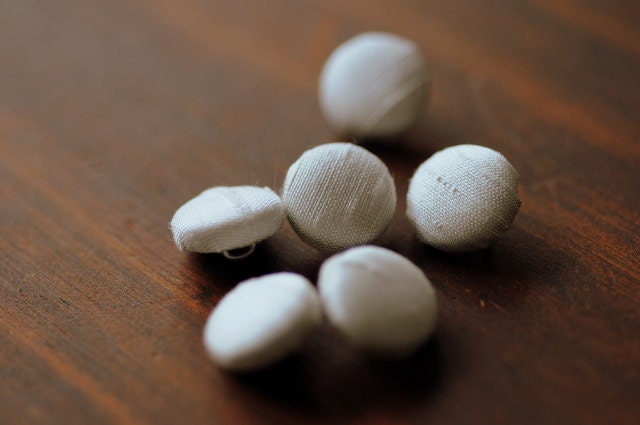 Ivory Wedding Dress Buttons 100% Raw Silk Dupion Bridal Buttons Slub Silk Dupioni