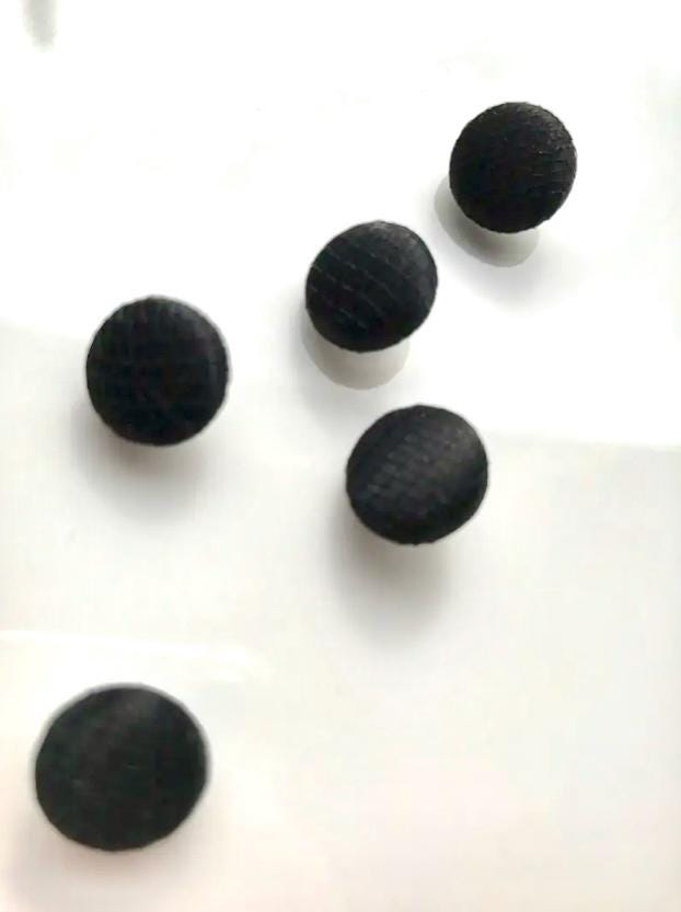 Tulle Covered Black Wedding Dress Buttons 100% Silk Satin Bridal Buttons Silk Charmeuse