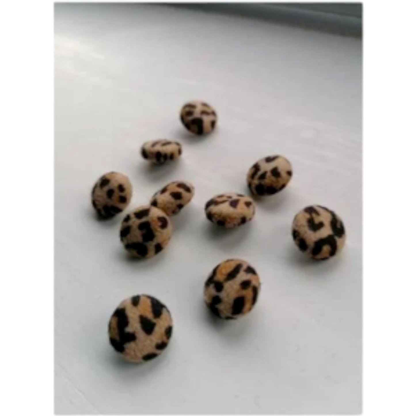 Leopard Print Wedding Dress Buttons Faux Suede Bridal Buttons Animal Print Alternative Bride