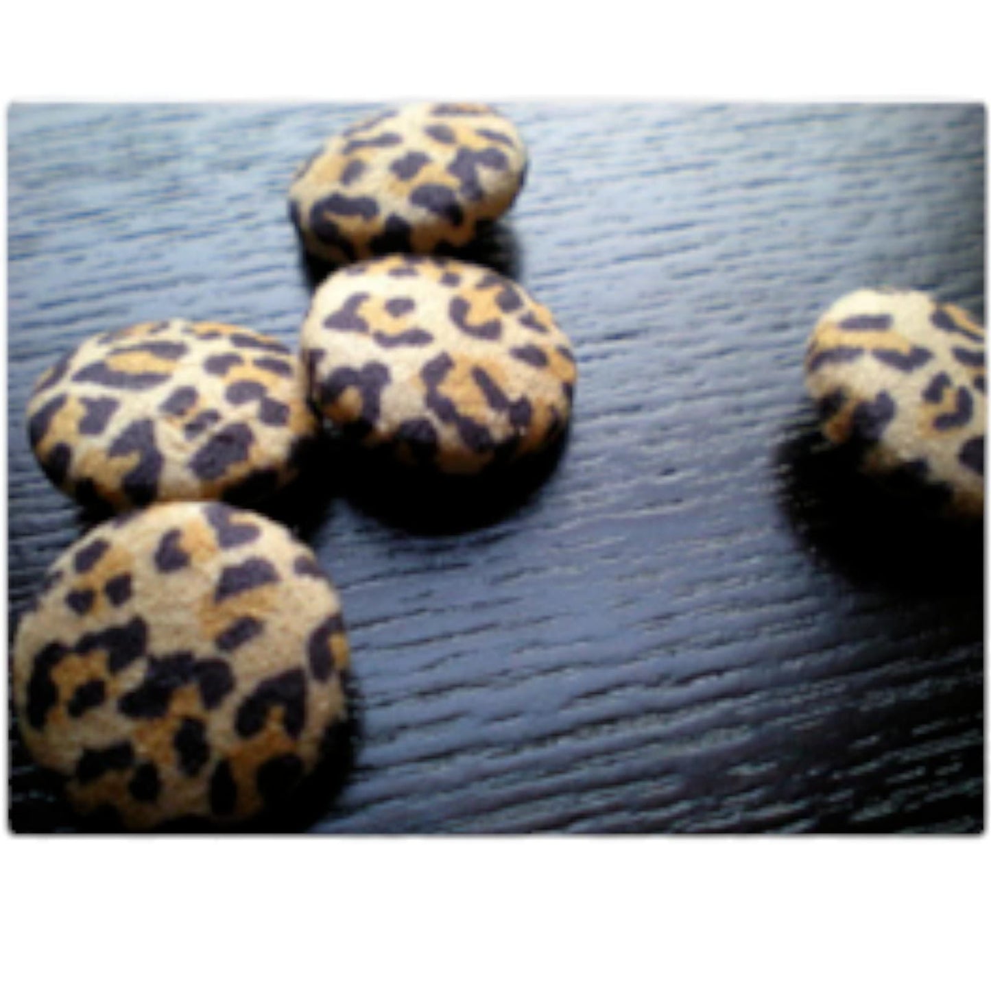 Handmade Leopard Print Faux Suede Fabric Covered Buttons